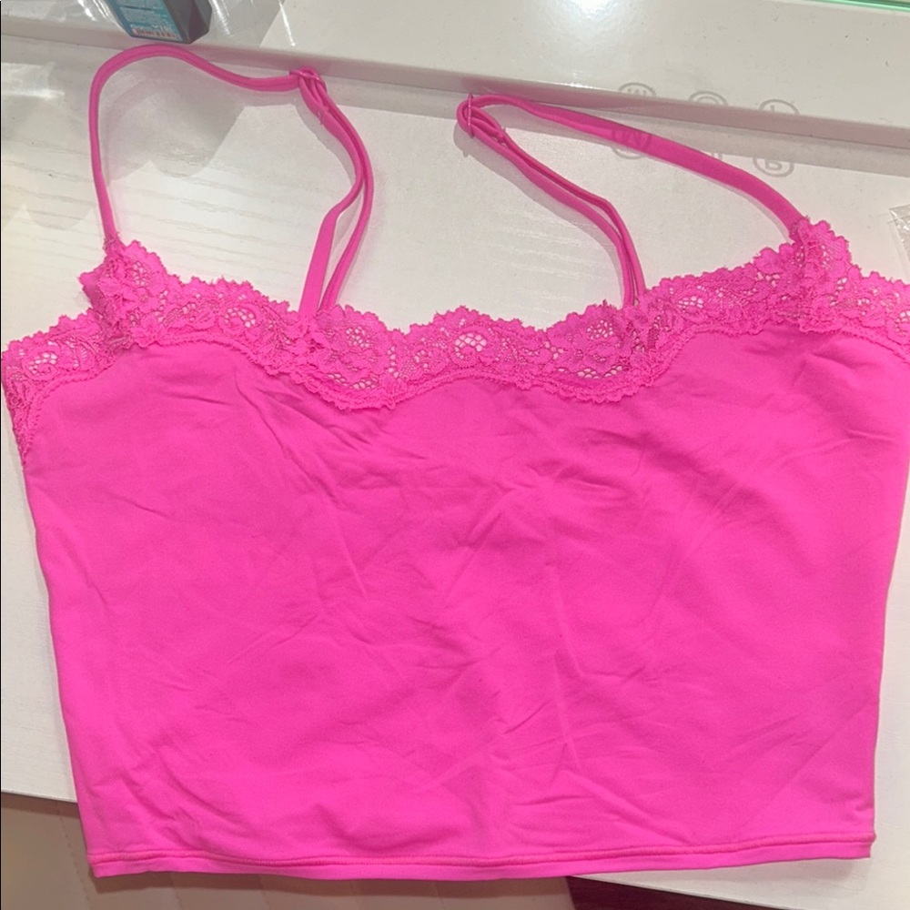 Skims Pink Lace Trim Camisole